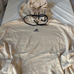 Adidas Men's Beige Hoodie Sweater
